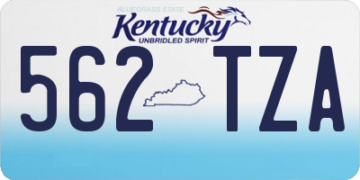 KY license plate 562TZA