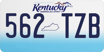 KY license plate 562TZB