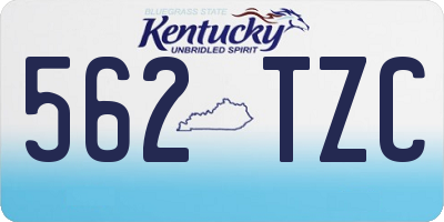 KY license plate 562TZC