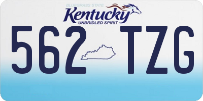 KY license plate 562TZG