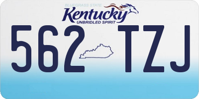 KY license plate 562TZJ