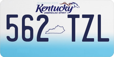 KY license plate 562TZL