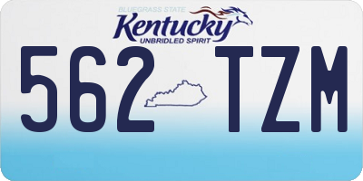 KY license plate 562TZM
