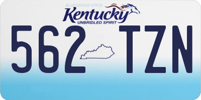KY license plate 562TZN