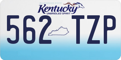 KY license plate 562TZP