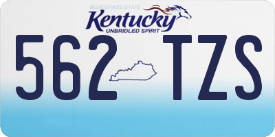 KY license plate 562TZS