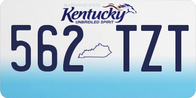 KY license plate 562TZT