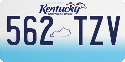 KY license plate 562TZV