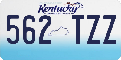 KY license plate 562TZZ