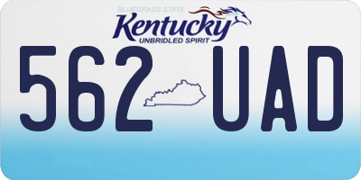 KY license plate 562UAD