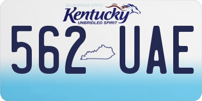 KY license plate 562UAE