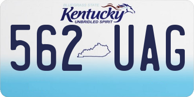 KY license plate 562UAG