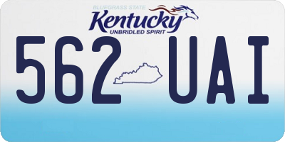 KY license plate 562UAI