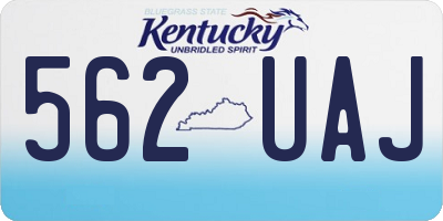 KY license plate 562UAJ