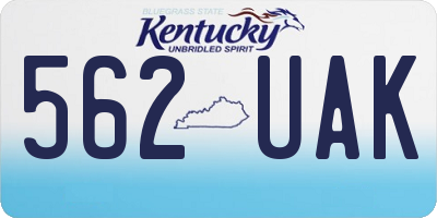 KY license plate 562UAK
