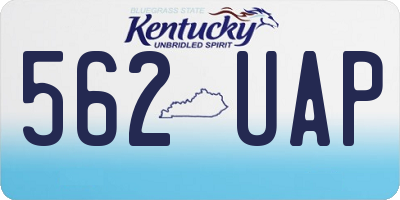KY license plate 562UAP