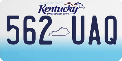 KY license plate 562UAQ