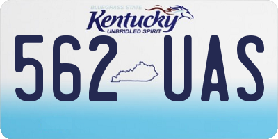 KY license plate 562UAS