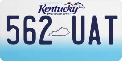 KY license plate 562UAT