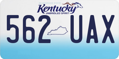 KY license plate 562UAX