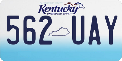 KY license plate 562UAY