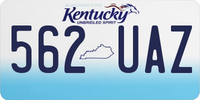 KY license plate 562UAZ