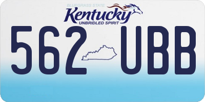 KY license plate 562UBB