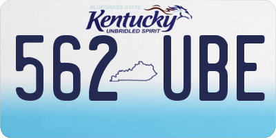 KY license plate 562UBE