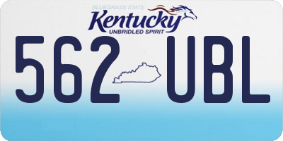 KY license plate 562UBL