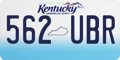 KY license plate 562UBR