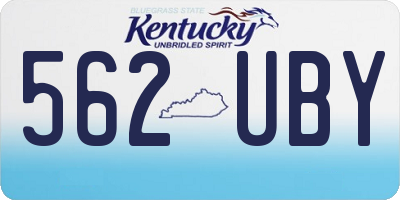 KY license plate 562UBY