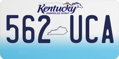 KY license plate 562UCA