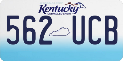 KY license plate 562UCB