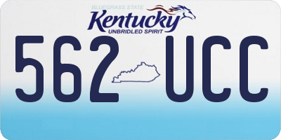 KY license plate 562UCC