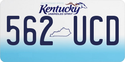 KY license plate 562UCD