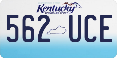 KY license plate 562UCE