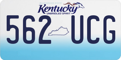 KY license plate 562UCG