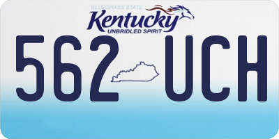 KY license plate 562UCH