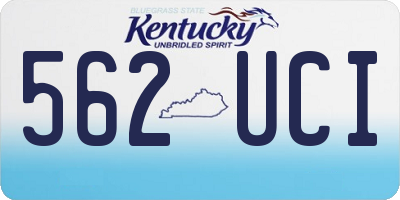 KY license plate 562UCI