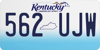 KY license plate 562UJW