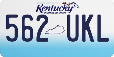 KY license plate 562UKL