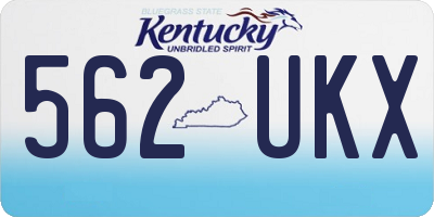 KY license plate 562UKX