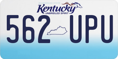KY license plate 562UPU