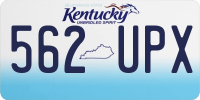 KY license plate 562UPX