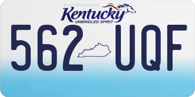 KY license plate 562UQF