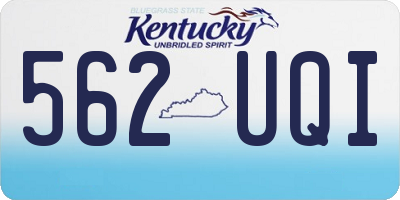 KY license plate 562UQI
