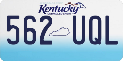 KY license plate 562UQL