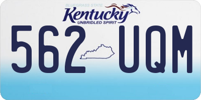 KY license plate 562UQM