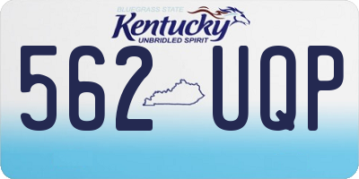 KY license plate 562UQP