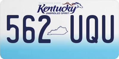 KY license plate 562UQU